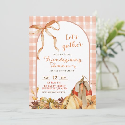 Eigenzinnige Gingham Plaid Vriendschapsschenking B Kaart (Staand voorkant)