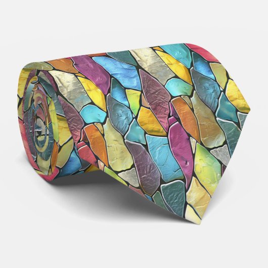 Eigenzinnige Glas in lood Beauty Stropdas (Opgerold)