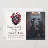Eigenzinnige Gothic Hart en Rozen Crimson Kaart (Voorkant)