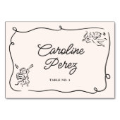 Eigenzinnige & grillige Cupid Cherubs Place Card Kaart (Achterkant)