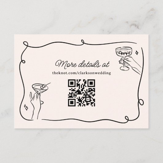 Eigenzinnige & grillige Cupido Cherubs bruiloft de Informatiekaartje (Achterkant)