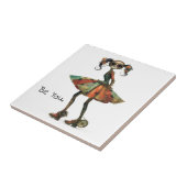 Eigenzinnige grillige vrouw - Wees jij. Tegeltje (Zijkant)