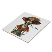 Eigenzinnige grillige vrouw - Wees jij. Tegeltje (Zijkant)