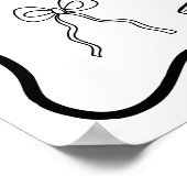 Eigenzinnige grillige zwarte bruiloft Zitting Graf Poster (Hoek)