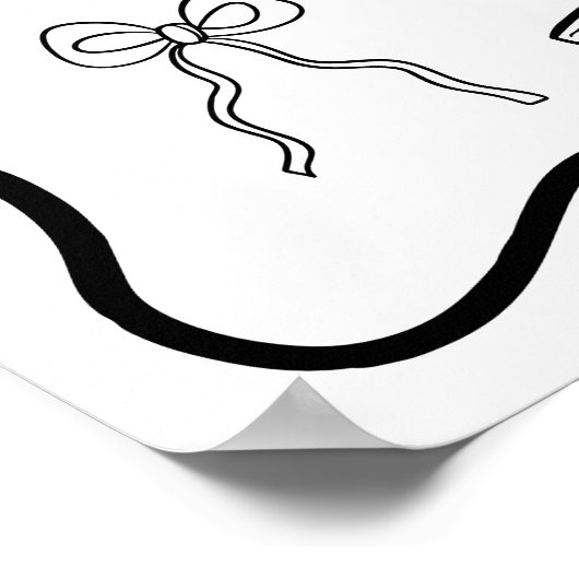 Eigenzinnige grillige zwarte bruiloft Zitting Graf Poster (Hoek)