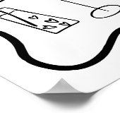 Eigenzinnige grillige zwarte casual bruiloft Welko Poster (Hoek)