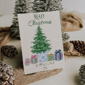 Eigenzinnige Groene Kerstboom Kleurrijke Cadeaus Feestdagenkaart