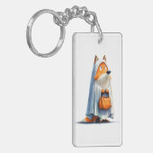 Eigenzinnige Halloween Fox Sleutelhanger (Voorkant Links)