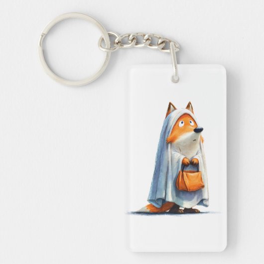 Eigenzinnige Halloween Fox Sleutelhanger (Voorkant)