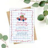 Eigenzinnige Hand Drawn Berry Sweet Baby shower Kaart