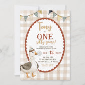 Eigenzinnige Hand-Drawn Een Gekke Gans Verjaardag Kaart (Voorkant)