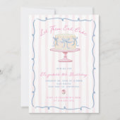 Eigenzinnige hand getekend laat ze taart verjaarda kaart (Voorkant)