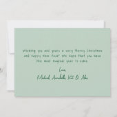 Eigenzinnige Hand getekend Vrolijk Kerstfeest Feestdagenkaart (Achterkant)