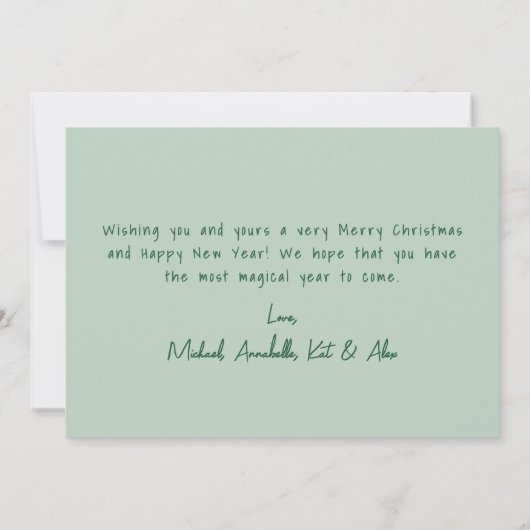 Eigenzinnige Hand getekend Vrolijk Kerstfeest Feestdagenkaart (Achterkant)