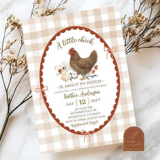 Eigenzinnige hand getekende illustratie Chic Baby  Kaart