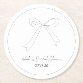 eigenzinnige hand getekende schets stijl boog Vrij Ronde Kartonnen Onderzetter