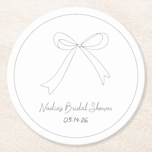 eigenzinnige hand getekende schets stijl boog Vrij Ronde Kartonnen Onderzetter (Voorkant)