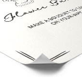 eigenzinnige hand getrokken bloemenurn bloem bar poster (Hoek)