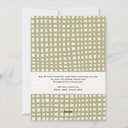 Eigenzinnige Hand Getrokken Bogen Boho Vrolijke Ke Feestdagenkaart (Achterkant)