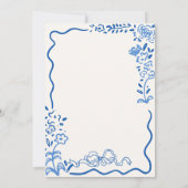 eigenzinnige hand getrokken boog krabbel golvende  kaart (Achterkant)