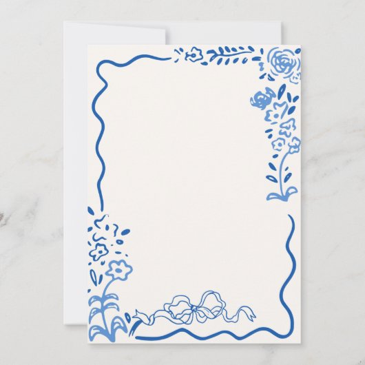 eigenzinnige hand getrokken boog krabbel golvende  kaart (Achterkant)