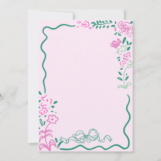 eigenzinnige hand getrokken boog krabbel golvende kaart (Achterkant)