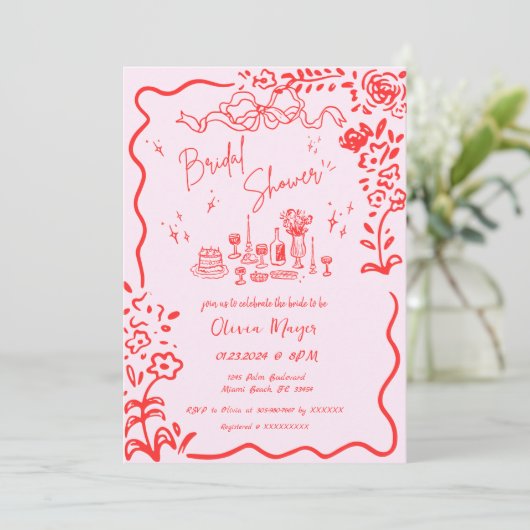 eigenzinnige hand getrokken boog krabbel golvende kaart (Staand voorkant)