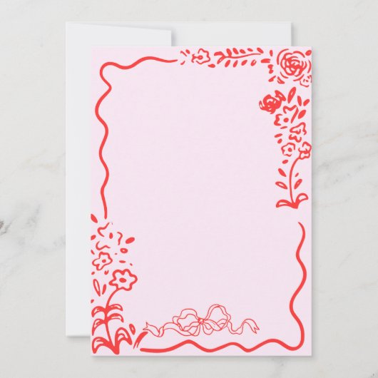 eigenzinnige hand getrokken boog krabbel golvende kaart (Achterkant)