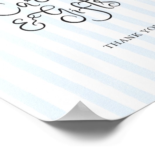 Eigenzinnige Hand getrokken Citroen Gestreepte Kaa Poster (Hoek)