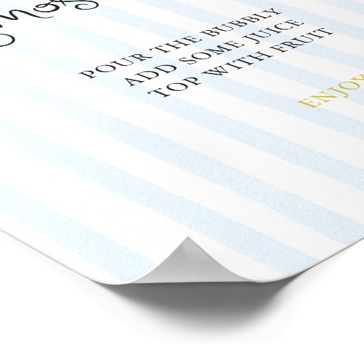 Eigenzinnige hand getrokken citroen gestreepte mim poster (Hoek)