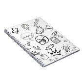 Eigenzinnige hand getrokken doedel patroon notitieboek (Rechterzijde)