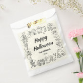 Eigenzinnige Hand Getrokken Doodles Halloween Bedankzakje (Gezegeld)