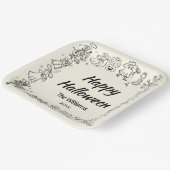 Eigenzinnige Hand getrokken Doodles Happy Hallowee Papieren Bordje (Gebogen)