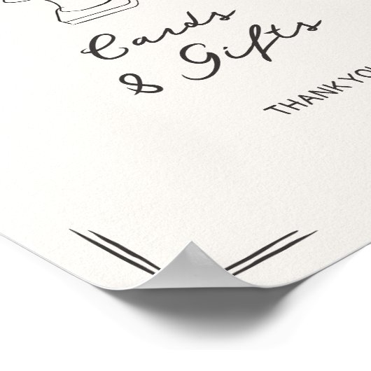 Eigenzinnige Hand getrokken Floral Urn Kaarten en  Poster (Hoek)