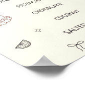 Eigenzinnige hand getrokken gelato bar poster (Hoek)