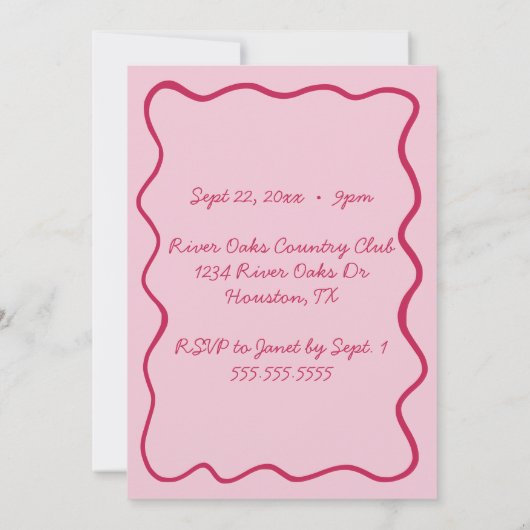 eigenzinnige hand getrokken golvende grens foto ve kaart (Achterkant)