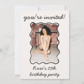 eigenzinnige hand getrokken golvende grens foto ve kaart (Voorkant)