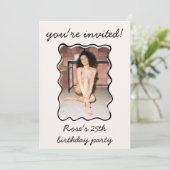 eigenzinnige hand getrokken golvende grens foto ve kaart (Staand voorkant)