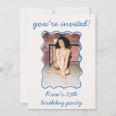 eigenzinnige hand getrokken golvende grens foto ve kaart (Voorkant)