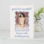 eigenzinnige hand getrokken golvende grens foto ve kaart (Staand voorkant)