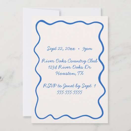 eigenzinnige hand getrokken golvende grens foto ve kaart (Achterkant)