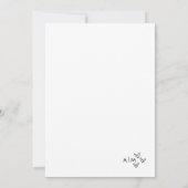 Eigenzinnige hand getrokken grillige bruiloft kaart (Achterkant)