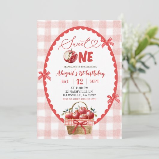 Eigenzinnige Hand Getrokken Illustratie Apple 1e V Kaart (Staand voorkant)