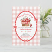 Eigenzinnige Hand getrokken Illustratie Apple Baby Kaart (Staand voorkant)