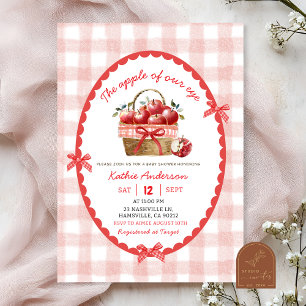 Eigenzinnige Hand getrokken Illustratie Apple Baby Kaart