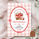 Eigenzinnige Hand-getrokken Illustratie Apple Meis Kaart<br><div class="desc">Eigenzinnige Hand-getrokken Illustratie Apple Girl Verjaardag Uitnodiging,  Bushel van Fun Girl Verjaardag Uitnodiging,  Preppy Red Kids Verjaardag</div>