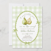 Eigenzinnige Hand getrokken illustratie Pear Baby Kaart (Voorkant)