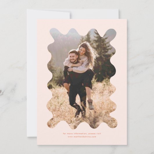 Eigenzinnige Hand getrokken lijn Sinaasappel bruil Kaart (Achterkant)