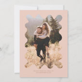 Eigenzinnige Hand Getrokken Lijn Terracotta Huweli Kaart (Achterkant)