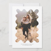 Eigenzinnige Hand Getrokken Lijn Witte Huwelijk Kaart (Achterkant)